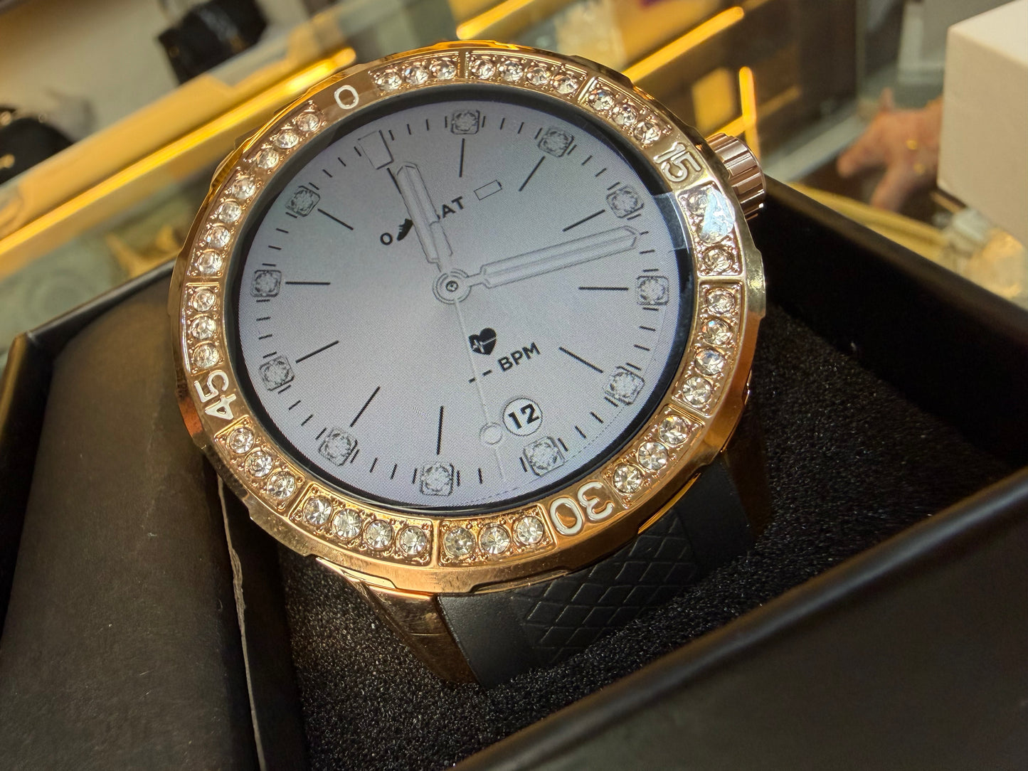 Golden Smartwatch with Stones