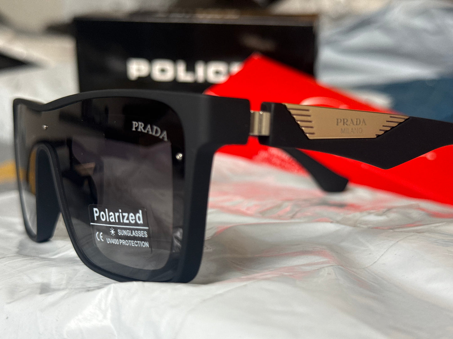 Imported Sunglasses Prada Gold Polorized