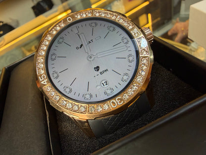 Golden Smartwatch with Stones