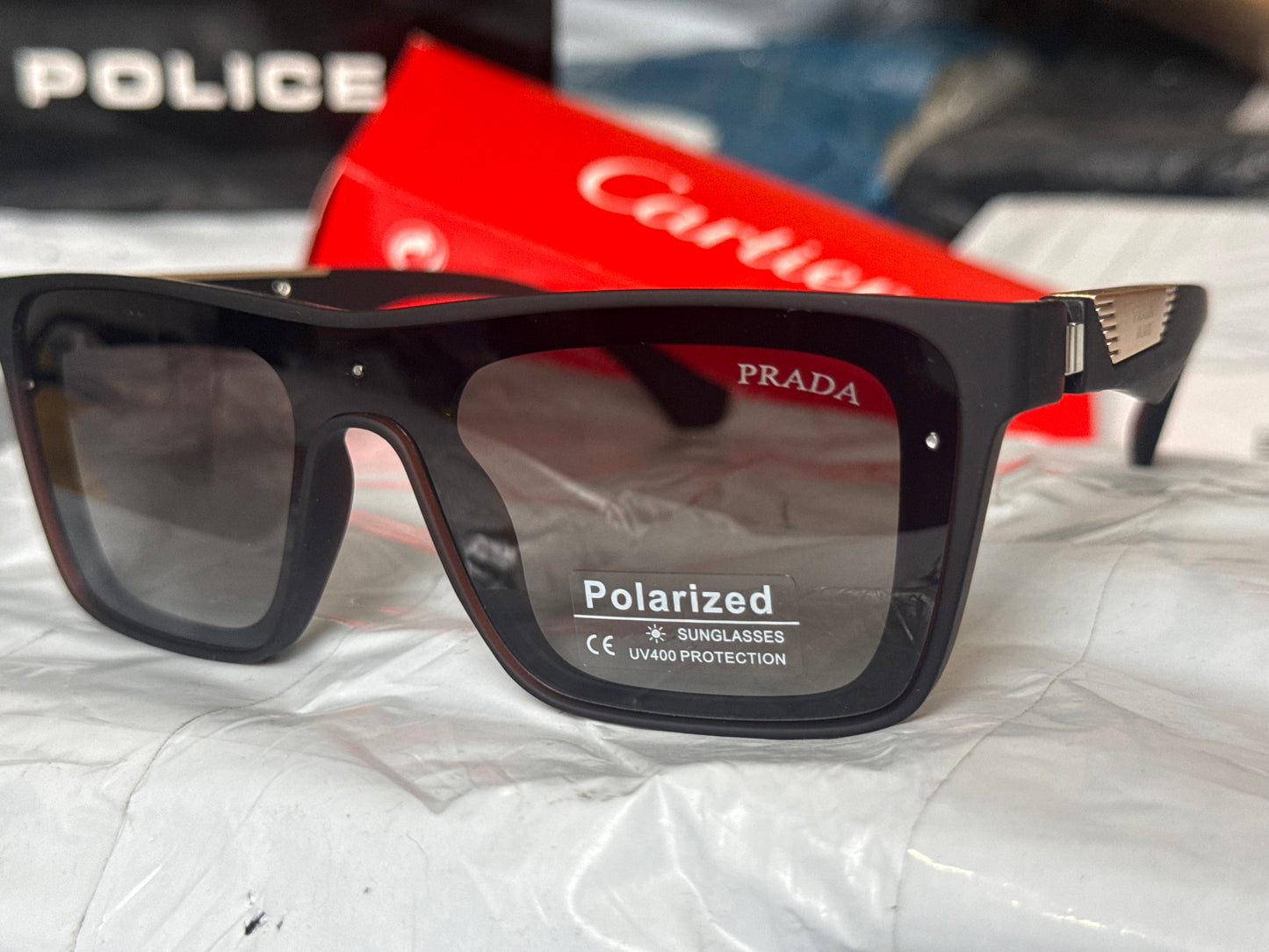 Imported Sunglasses Prada Gold Polorized