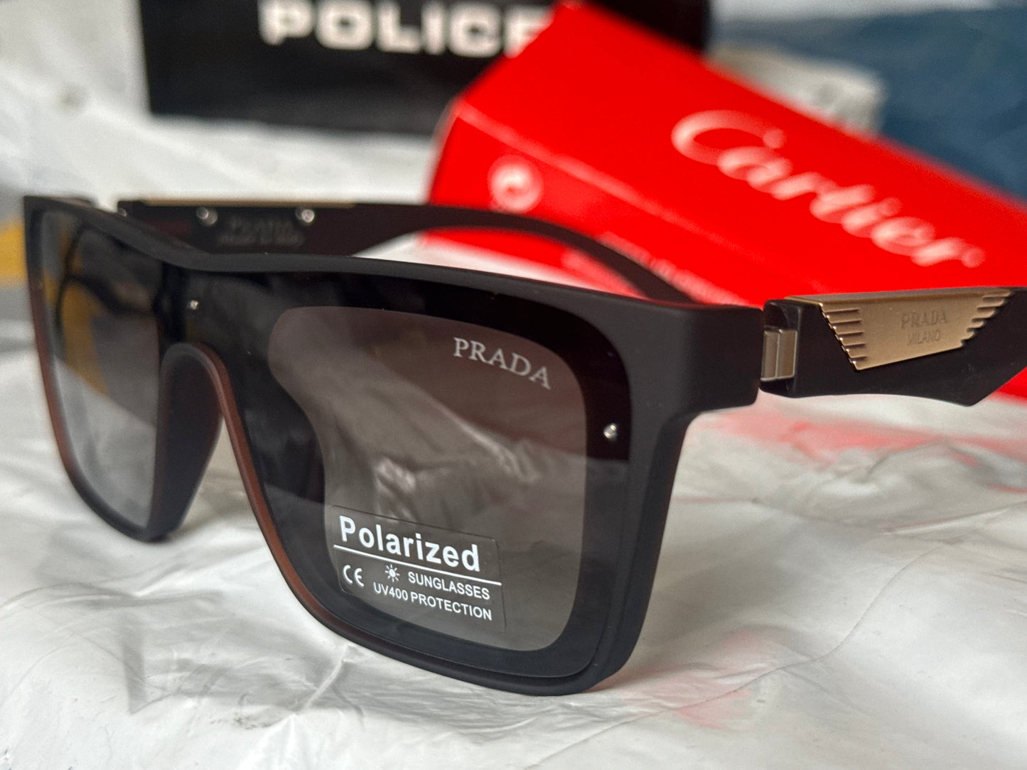 Imported Sunglasses Prada Gold Polorized